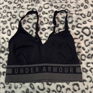 Under Armour Black and Gray Compression Sports Bra